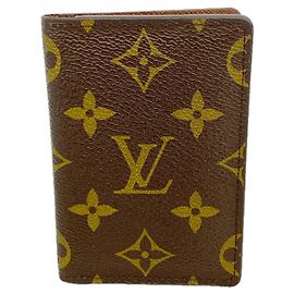 Louis Vuitton Monogram Organizer de Poche Card Case Castaño