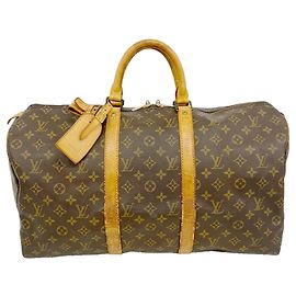 Louis Vuitton Boston Monogram Keepall 50 Marron