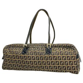 mala Fendi Zucchino Marrom Preto