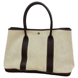 Hermès Borsa Tote Hermes Garden PM Marrone