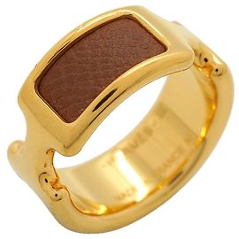 Hermès Hermes Olympe Band Ring Golden