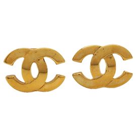 Chanel vergoldete Clip-Ohrringe Golden