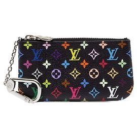 Louis Vuitton Monogram Multicolor Coin Purse Black Multiple colors