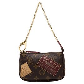 Louis Vuitton Monogram Mini Pochette Accessoires Marrom