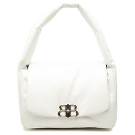 Balenciaga Monaco Medium Schultertasche Weiß
