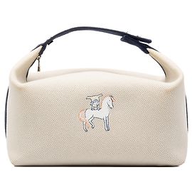 Hermès Hermes Bride à Black GM Cabriole Handtasche, Beutel Roh Marineblau
