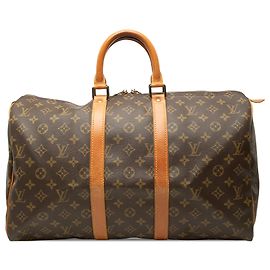 Louis Vuitton Brown Monogram Keepall 45 Marrom