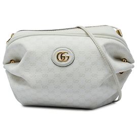 Gucci White Mini Micro GG Supreme Candy Crossbody Blanc