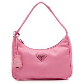 Prada Bolsa de Ombro Mini Tessuto Re Edition 2000 Rosa Rosa