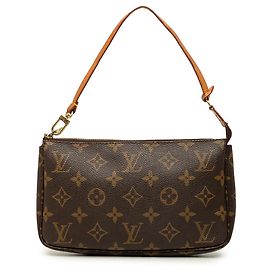 Louis Vuitton Brown Monogram Pochette Accessoires Braun