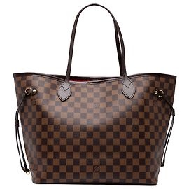 Louis Vuitton Brown Damier Ebene Neverfull MM Marrom