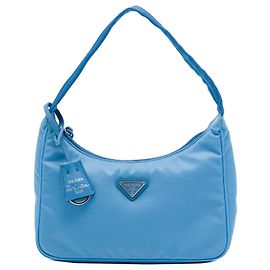 Prada Sac à épaule Mini Tessuto Re Edition 2000 Bleu Bleu