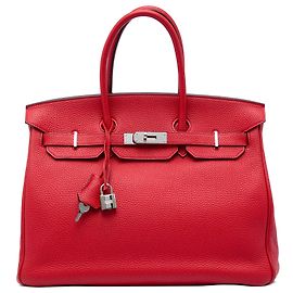 Hermès Red Togo Birkin Retourne 35 Rouge