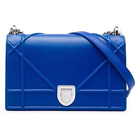 Dior Blue Medium Smooth Calfskin Diorama Flap Bleu