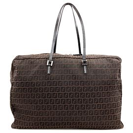 Sac cabas Fendi Zucchino Canvas Marron