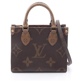 Borsa Louis Vuitton OnTheGo BB Monogram Reverse Marrone