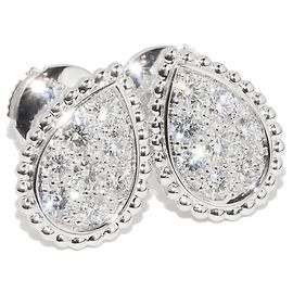 Boucheron Serpent Boheme Au750 Diamond Earrings Silvery Metallic