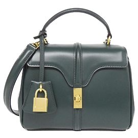 Céline Sac Celine 16 Mini en veau Vert