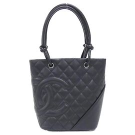Borsa in pelle di vitello Chanel Cambon Line Nero