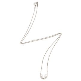 Tiffany & Co. Elsa Peretti Collar Bean de Plata de Ley 9mm Plata Metálico