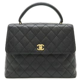 Bolsa de mão Chanel em couro Matelassé Preto