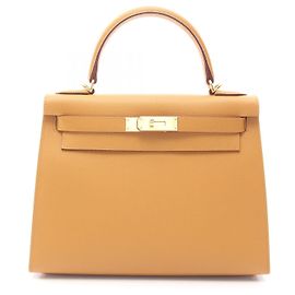 Hermès Hermes Kelly28 en cuir de veau Marron