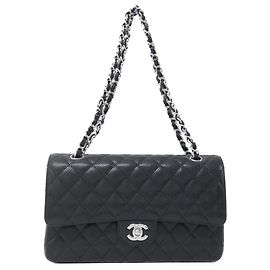 Chanel 1112 Borsa a tracolla in pelle Caviar Nero