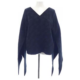 Top in cashmere Hermès Nero Blu navy