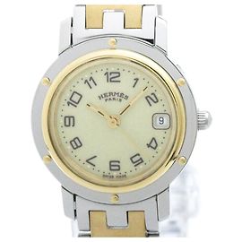 Hermès Reloj de mujer Hermes Clipper de acero chapado en oro Quartz Otro