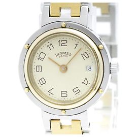 Hermès Montre-bracelet Hermes Clipper en acier plaqué or Quartz Autre