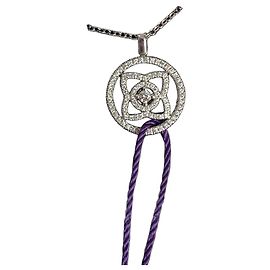 Collana De Beers Lotus Collection in Oro Bianco e Diamanti Argento