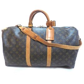 Sac de voyage Louis Vuitton Keepall 50 Monogram Marron Monogramme