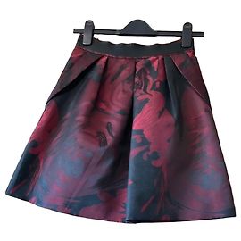 Coast Rock mit Blumenprint Schwarz Bordeaux