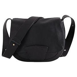 Gerard Darel Black Leather Shoulder Bag Black