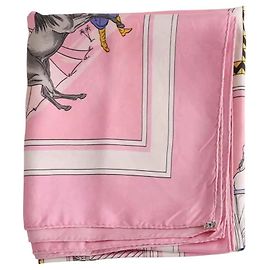 Carré Hermès in seta rosa Rosa