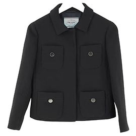 Blazer in lana nero Prada Nero