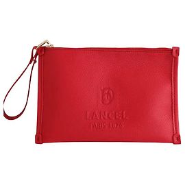 Pochette Lancel en cuir rouge Rouge