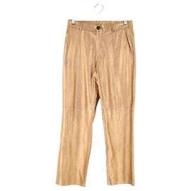 Autre Marque Calças retas douradas Dourado