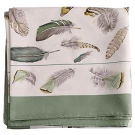 Foulard Hermès Carré in seta verde Verde