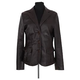 Max Mara leather jacket brown Brown
