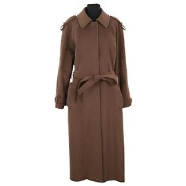 Abrigo de lana marrón Burberry Castaño