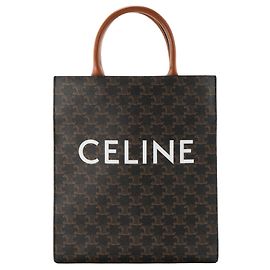 Céline CELINE - Sac Cabas Vertical Celine en toile enduite monogrammée Marron