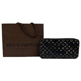 Carteira Vintage Louis Vuitton Multicolore Monogram Bifold c. 2003 Preta Preto