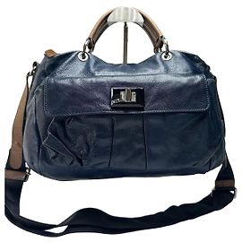 Sac à main structuré Vintage Marni avec poignée, fin 2000s, Navy Bleu Marine