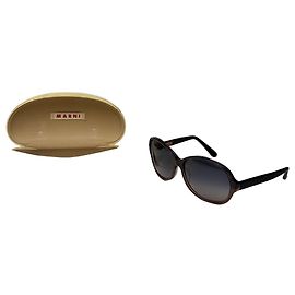 Vintage Marni Gradient Frame Sunglasses c. 2010s Brown Black Brown