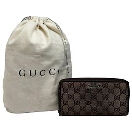 Cartera bifold Vintage Gucci GG Supreme c. Finales de los 2000 Beige Brown Beige