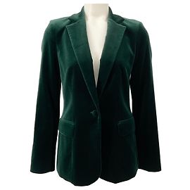 Autre Marque Blazer de terciopelo Spruce Green Frame Verde