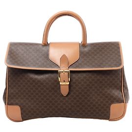 Céline Sac à main porte-documents CELINE Macadam avec poignée supérieure en Brown Marron