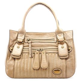 Chloé Borsa Tote Bay in pelle beige Beige