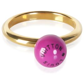 Anello Cocktail Cosmopolitan in resina placcata oro Louis Vuitton Altro